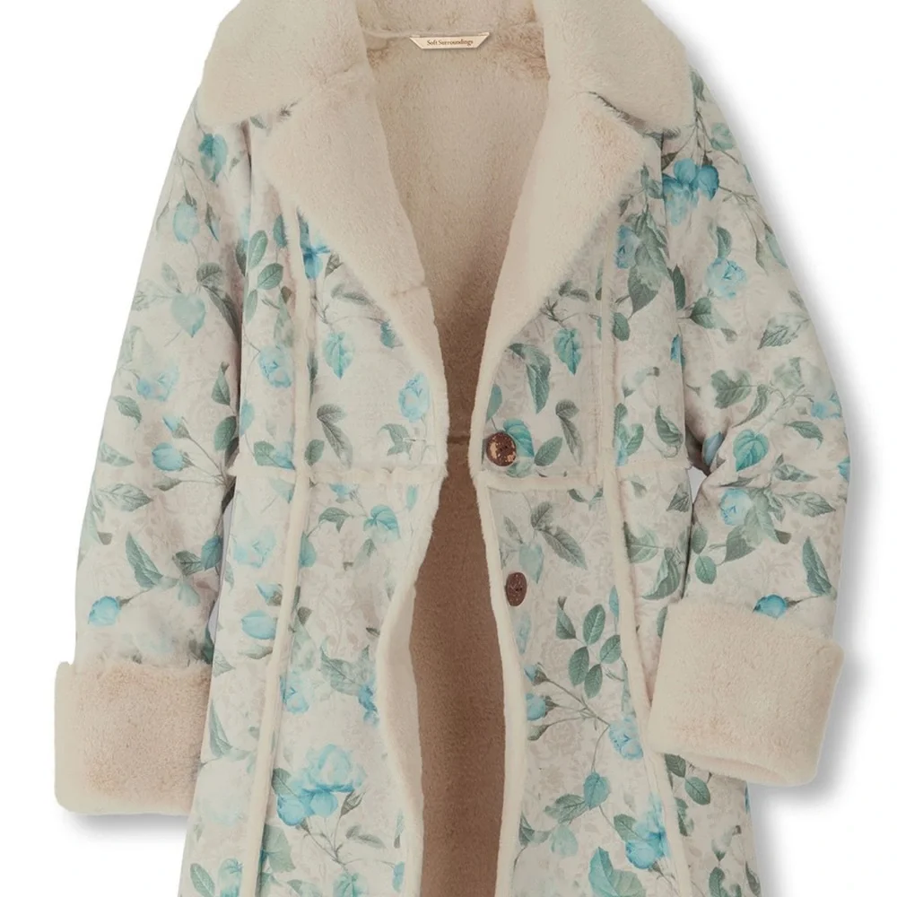 Charmonix Mid Length Faux Fur Suede Coat - Picture 4 of 10